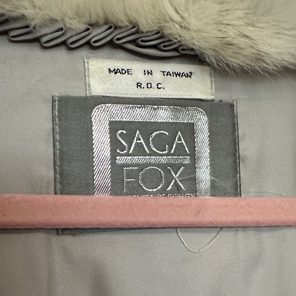 Saga Fox Saks Fifth Avenue Women's Cream White Fox Jacket - Picture 2 of 9